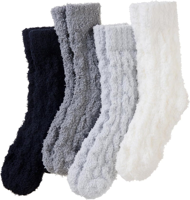 Women Fuzzy Slipper Socks Winter Microfiber Soft Cozy Plush Fluffy Socks Warm Comfy Thermal Home Sleeping Socks